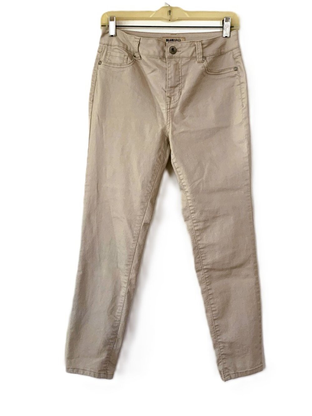 Blue Spice Khaki Tan Skinny Jeggings Pants Juniors Size 9 Stretch Ankle Crop